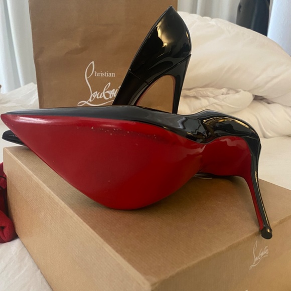 Christian Louboutin Black Patent Leather Heels - Picture 3 of 8